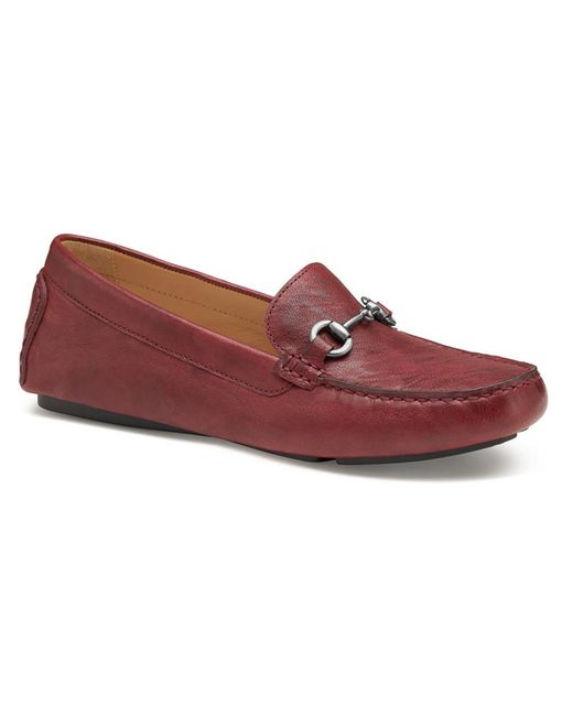 Johnston & Murphy Red magge Leather Driving Loafers