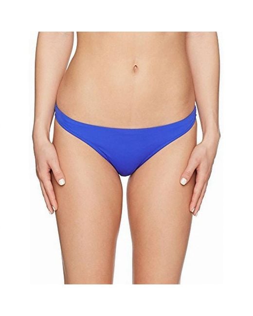 MILLY Blue Solid St. Lucia Bikini Bottom