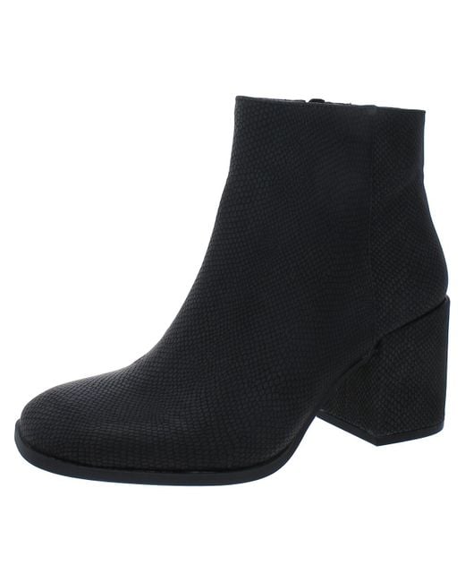 Mix No 6 Black Benisa Faux Leather Snake Print Ankle Boots
