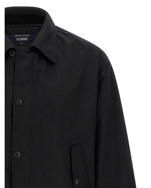 Comme des Garçons Black Polyester Full-Length Jacket for men