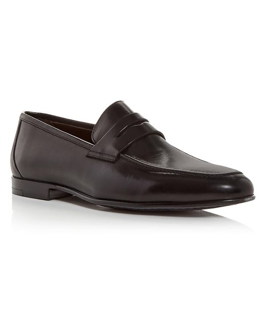 To Boot New York Black Portofino Faux Leather Loafers for men