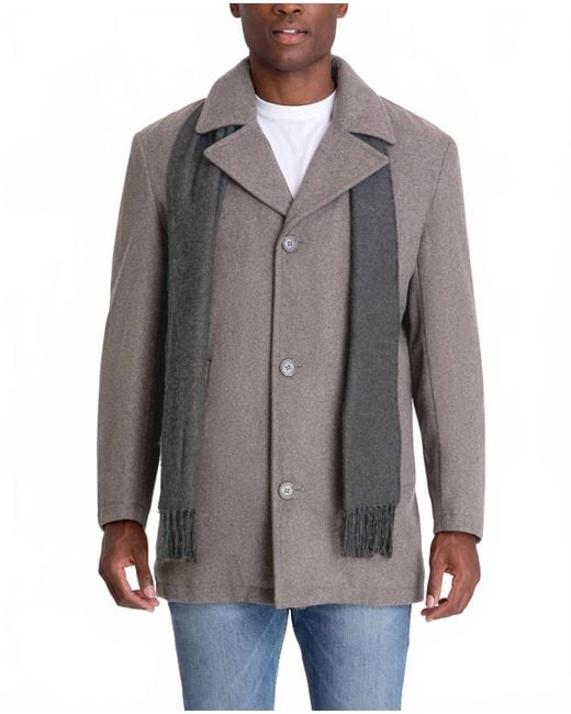 London Fog Gray Amity Single Breasted Wool Jacket for men