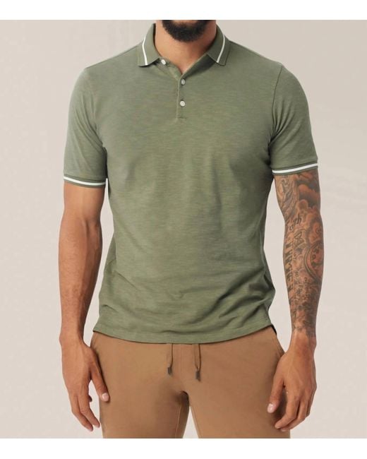Good Man Brand Green Match Point Polo for men