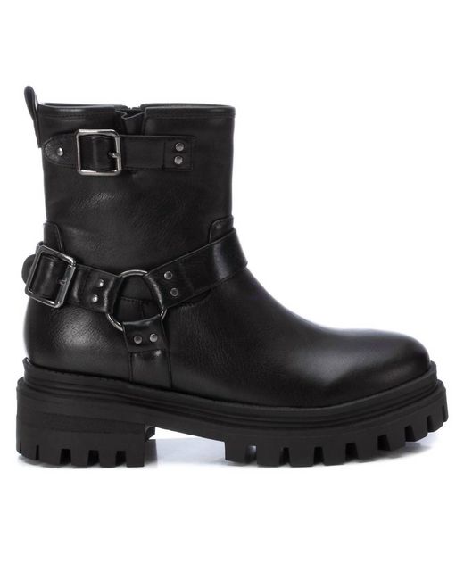 Xti Black Biker Booties