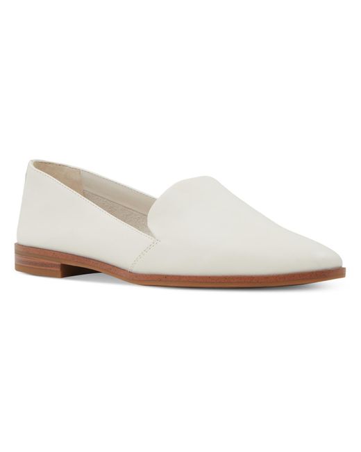 ALDO White Veadith Faux Leather Slip On Loafers