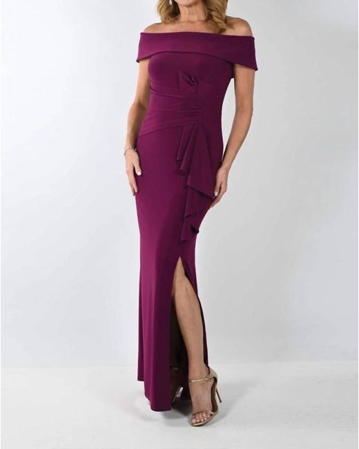 FRANK LYMAN Purple Long Dress
