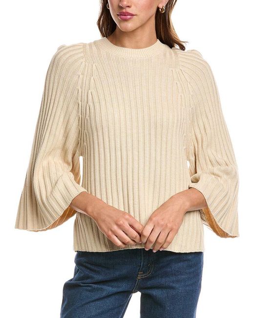 Ba&sh Natural Jobert Wool-Blend Sweater