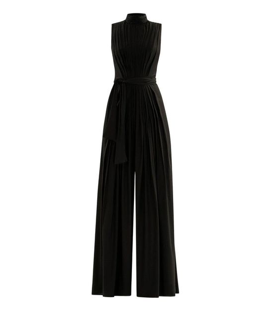 Saiid Kobeisy Black Satin Jumpsuit
