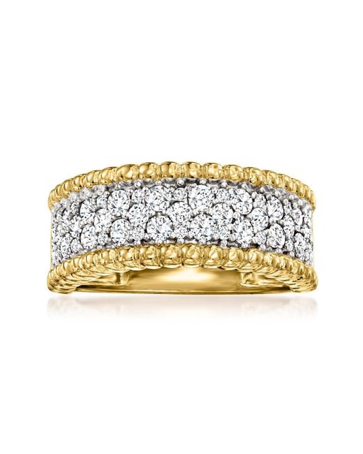 Ross-Simons Metallic Diamond Beaded-Edge Ring