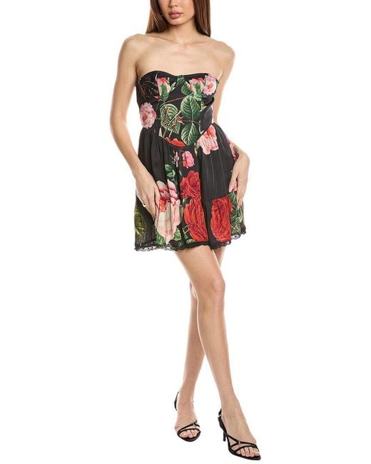 Hemant & Nandita Red Corseted Mini Dress