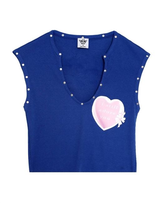 Boys Lie Blue Adore You Rebel Tank Top