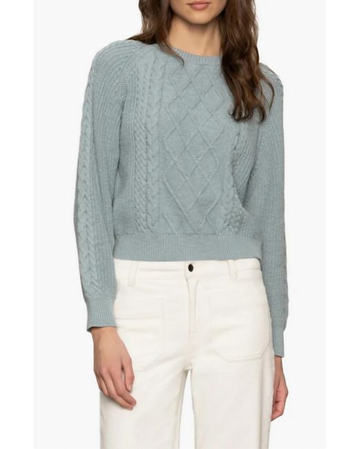 Sanctuary Blue Nomad Cable Popover Top