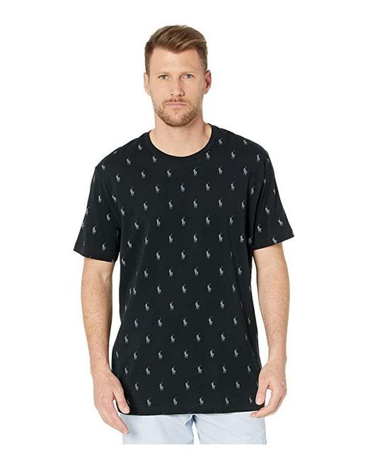 Polo Ralph Lauren Black Pl88fr-lgd Crew Neck Short Sleeve T-shirt Jr258 for men