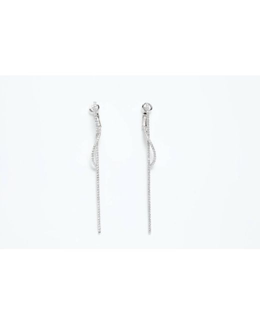 Avenue Chic Black Infinity Long Bar Earrings