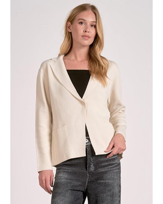 Elan Natural Knit Blazer