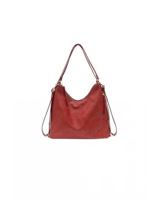 Joy Susan Red Drew Convertible Backpack
