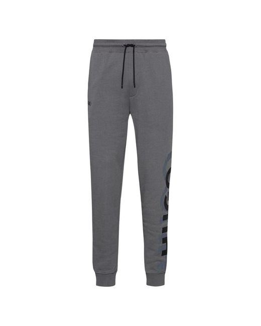 HUGO Boss - Cotton Terry Tracksuit Bottoms With Cyber Shadow Logo in ...