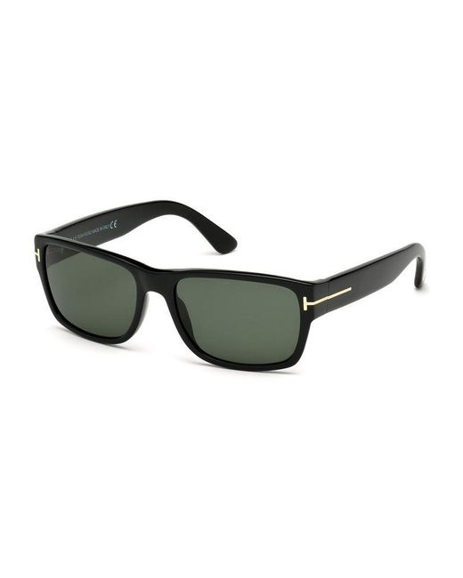 Tom Ford Green Square Full Rim, With A Shiny Frame And Lens