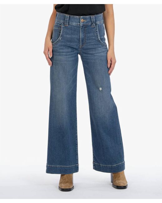 Kut From The Kloth Blue Meg High Rise Wide Leg Jeans