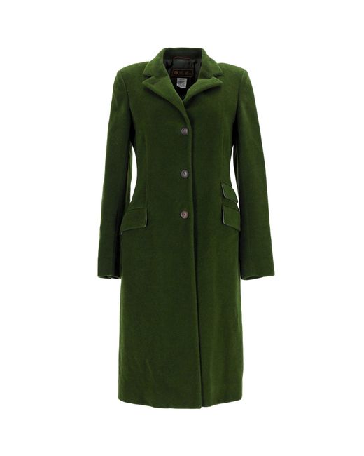 Loro Piana Green Buttoned Long Coat