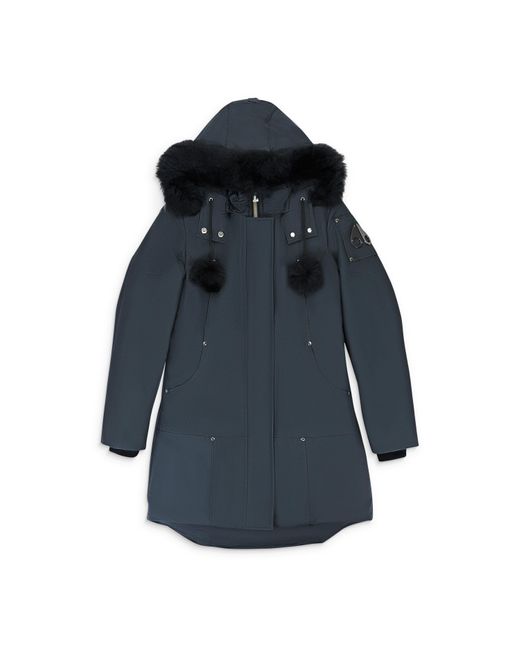 Moose Knuckles Blue Stirling Parka Lds Granite W/Blksh Parka