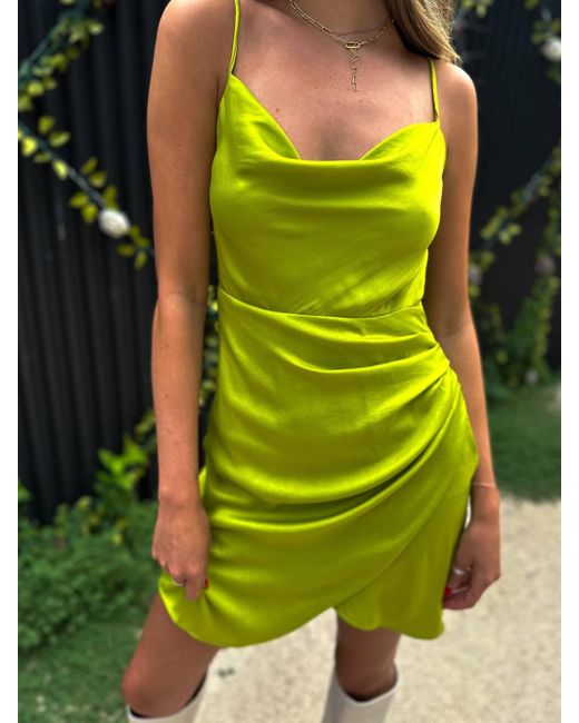 Greylin Green Natasha Draped Mini Dress