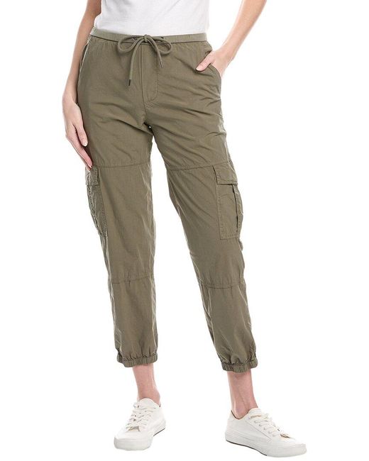 James Perse Green Poplin Cargo Pant