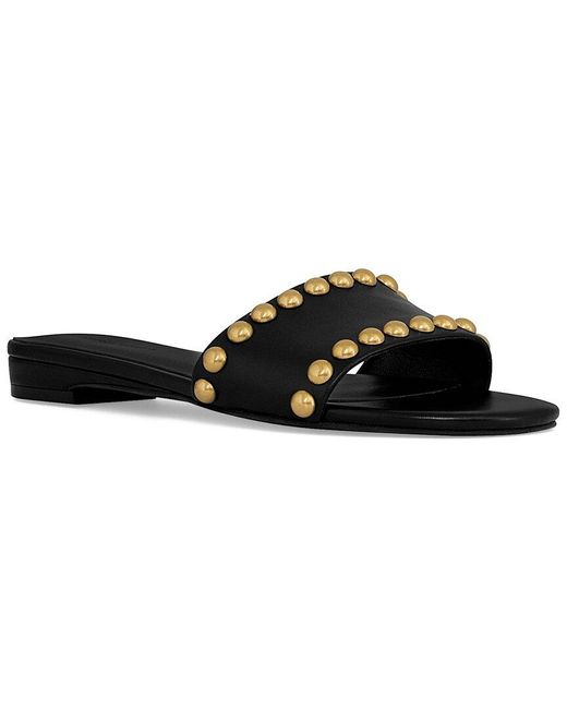 Rebecca Minkoff Black Dome Leather Sandal