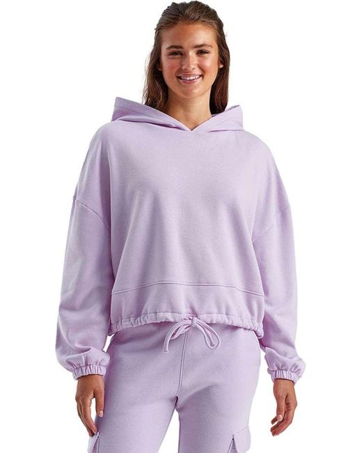 Tridri Purple Cropped Maria Hoodie