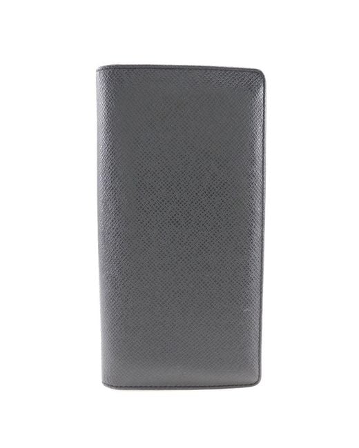 Louis Vuitton Leather Wallet (pre-owned) in Gray for Men