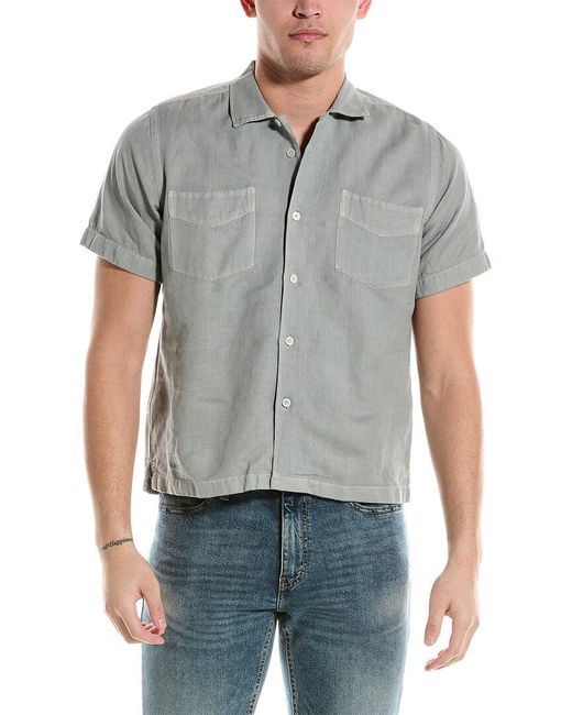 Robert Talbott Gray Dawson Linen-blend Shirt for men
