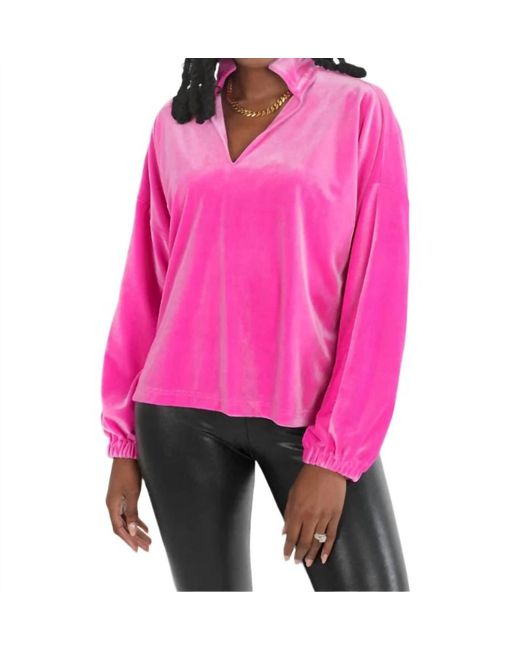 Emily Mccarthy Pink Poppy Pop-Over Top