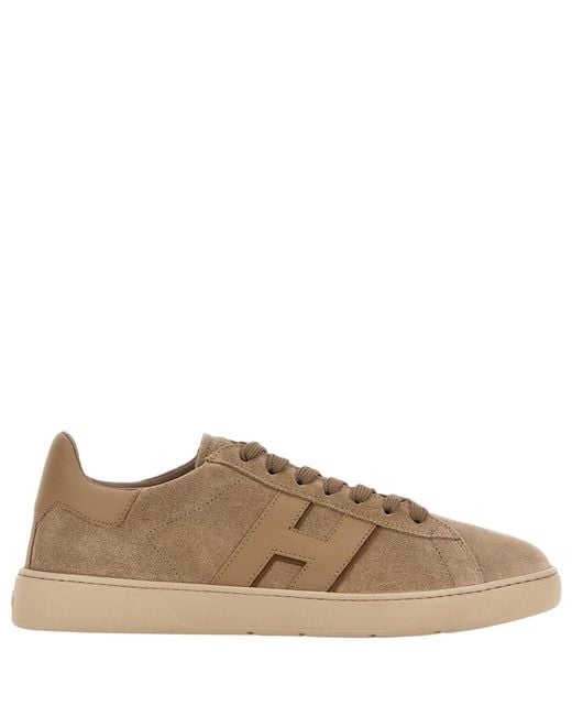 Hogan Brown Suede Memory Foam Sneakers for men