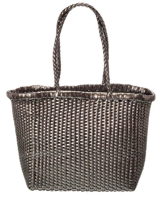 Dragon Diffusion Black B Weave Small Leather Tote