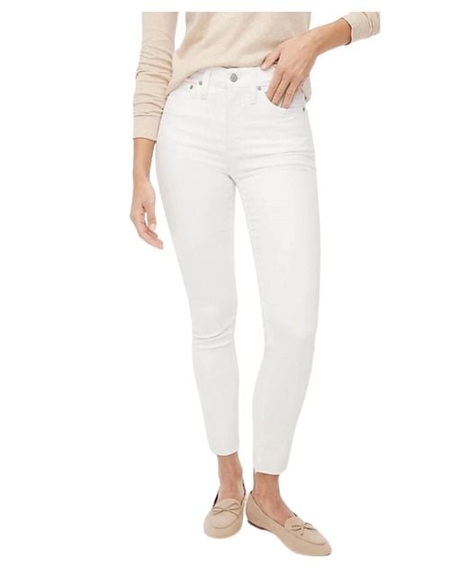 J.Crew White 10" High-Rise Skinny Jean