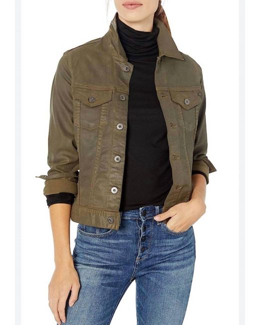 AG Jeans Black Robyn Coated Jacket