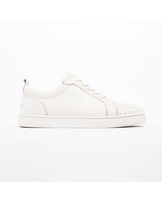 Christian Louboutin White Louis Junior Spikes Sneakers Leather for men