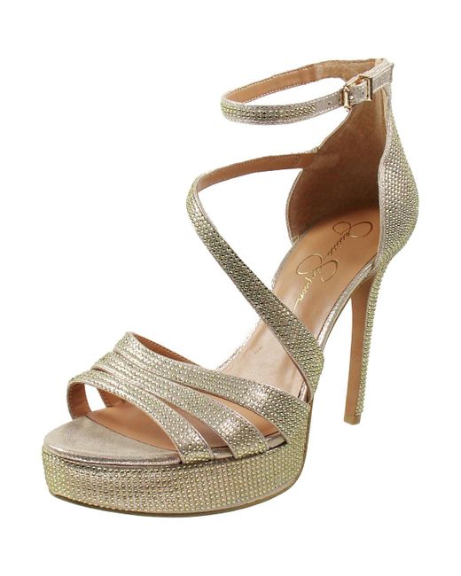 Jessica Simpson Brown Shyremin Metallic Platform Pumps