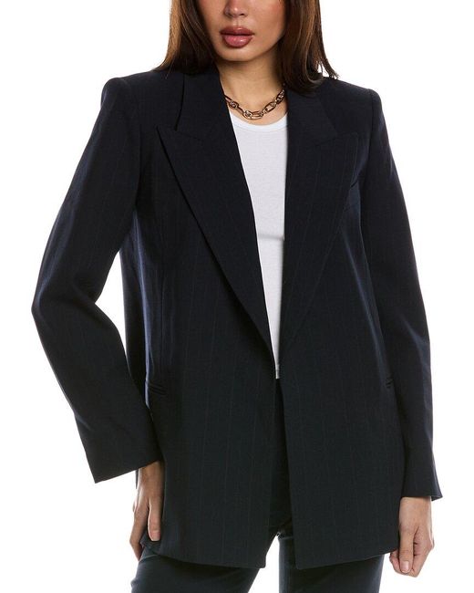 Reiss Black Willow Pinstripe Wool-Blend Blazer