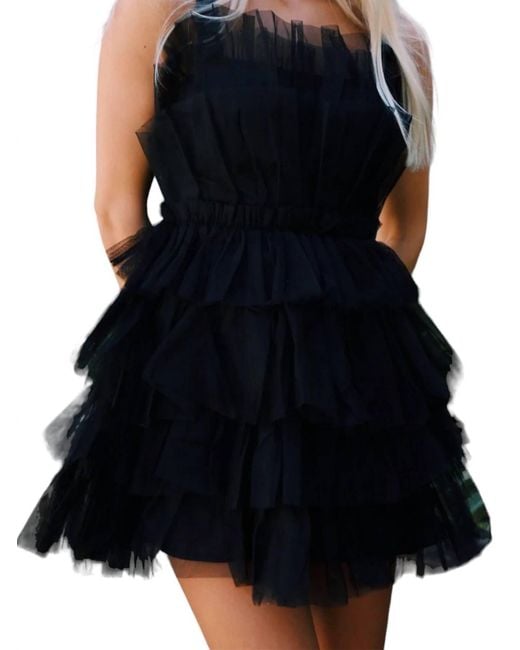 Storia Black Tulle Party Dress