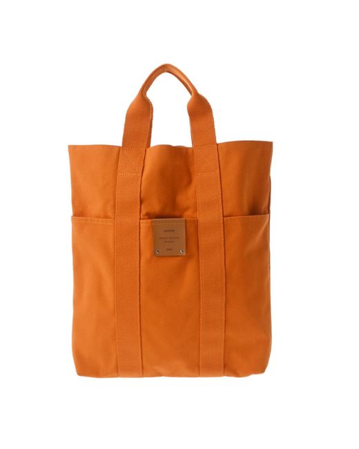 Hermès Orange Cotton Tote Bag (pre-owned)