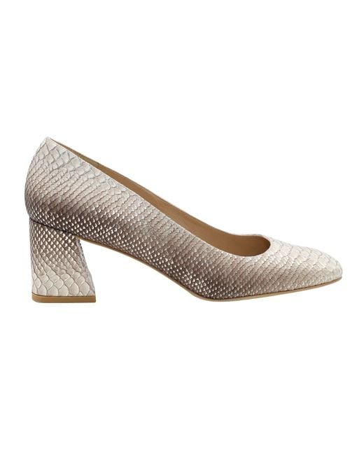 Stuart Weitzman White Snake-Effect Heels