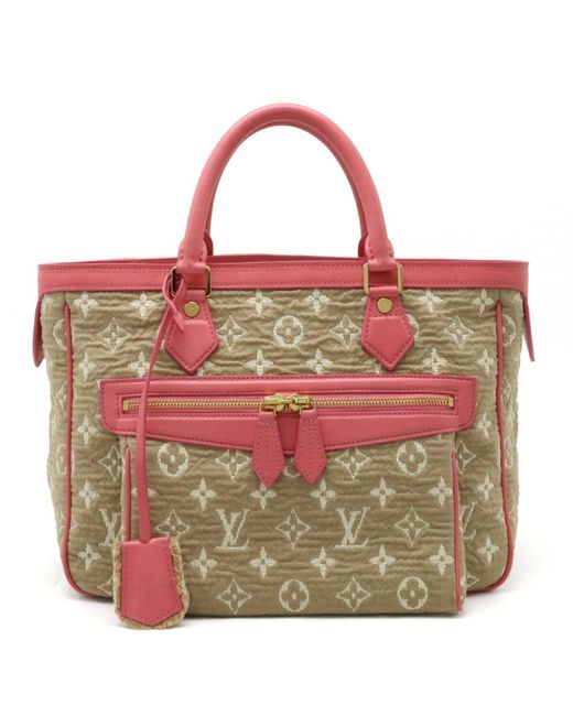 Louis Vuitton Red Sabia Canvas Tote Bag (pre-owned)
