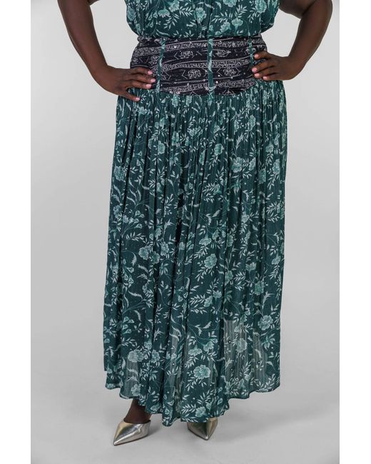 Just Bellina Blue Folk Tribe Skirt