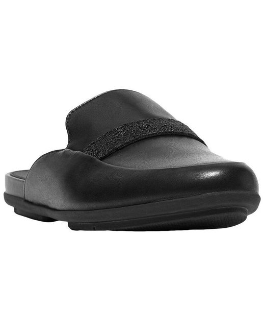 Fitflop Black Gracie Leather Mule