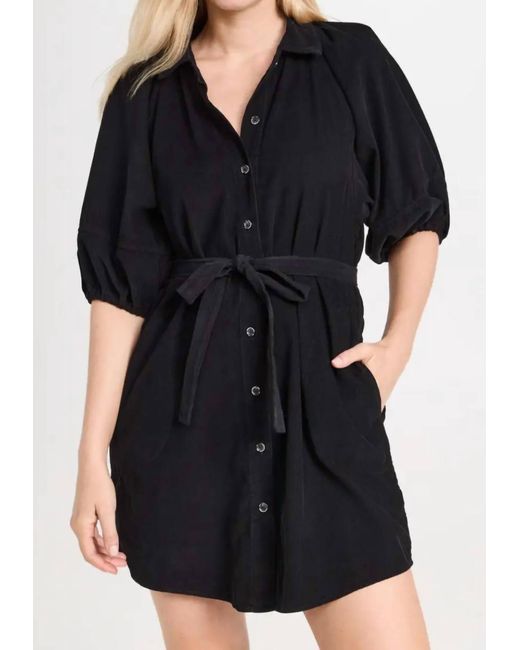 Velvet By Graham & Spencer Black Kady Corduroy Dress