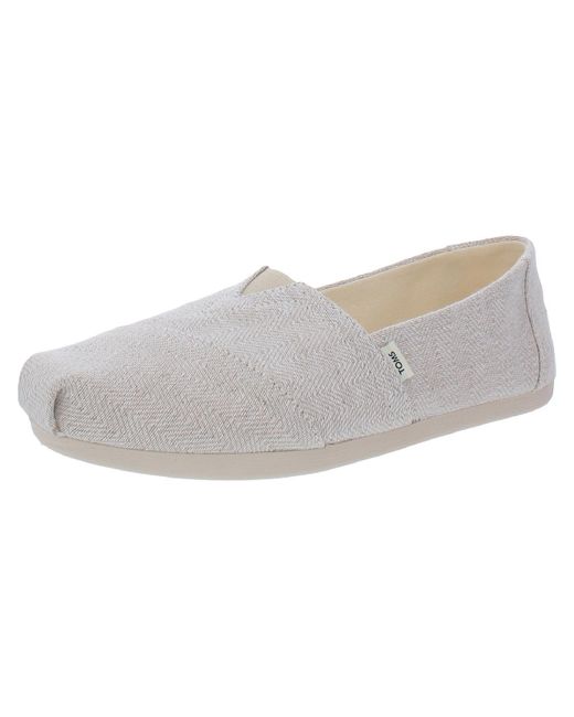 TOMS Alpargata Metallic Cushioned Footbed Fashion Loafers in Gray | Lyst
