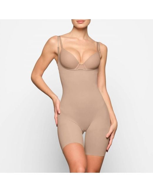 Skims Natural Butt Enhancing Shapewear Open Bust Bodysuit