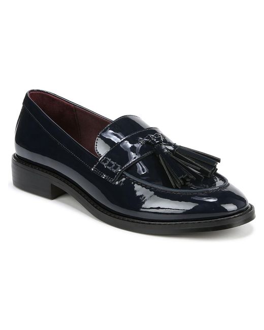 Franco Sarto Black Carolyn Low Patent Slip On Loafers
