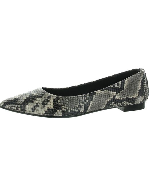 Frye Black Sienna Snake Print Ballet Flats